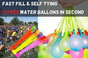 111   Water Bunch Balloons Fast Fill & Self Tyling Hot Summer Fun Toy Set - #FUNKT-01000