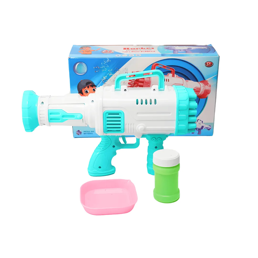 32 Holes Bubble Gun for Kids with Soap Solution, no rechargeable battery-1 Bubble Gun(Random colour will be send)