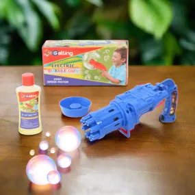 8 Hole Electric Gatling Bubble Gun for Kids with Soap Solution-1 Bubble Gun(Random colour will be send)