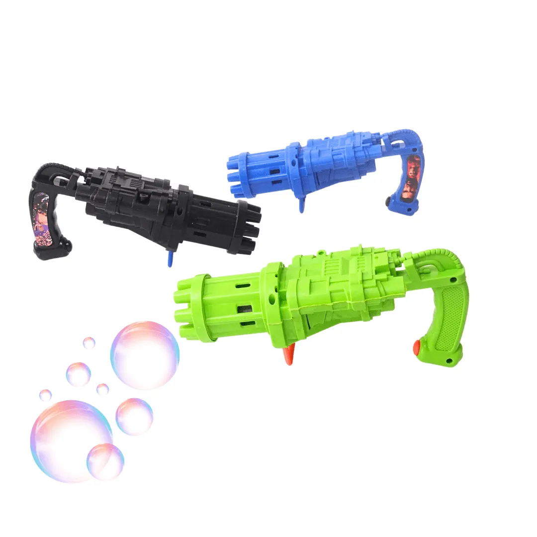 8 Hole Electric Gatling Bubble Gun for Kids with Soap Solution-1 Bubble Gun(Random colour will be send)