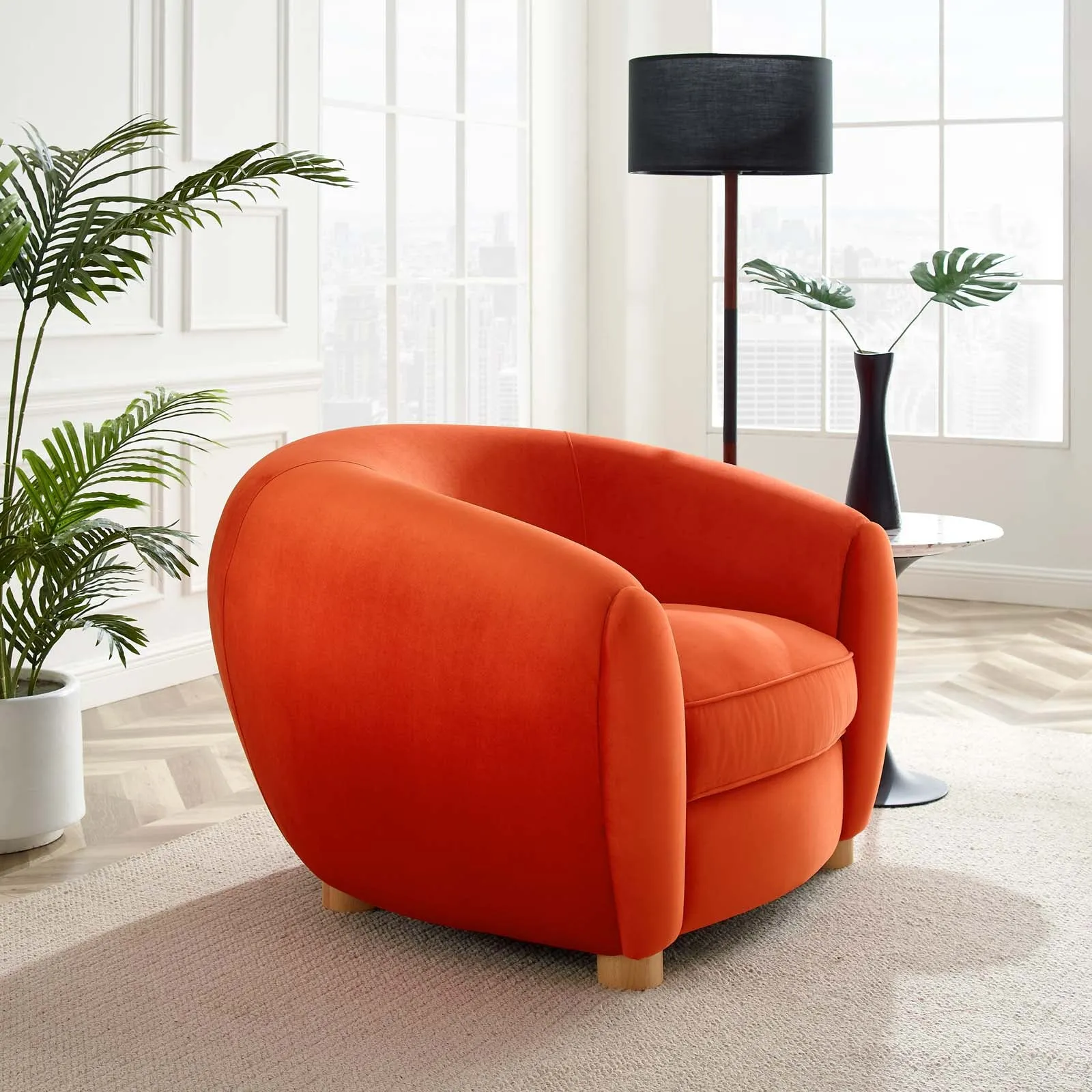 Abundant Performance Velvet Armchair by Modway