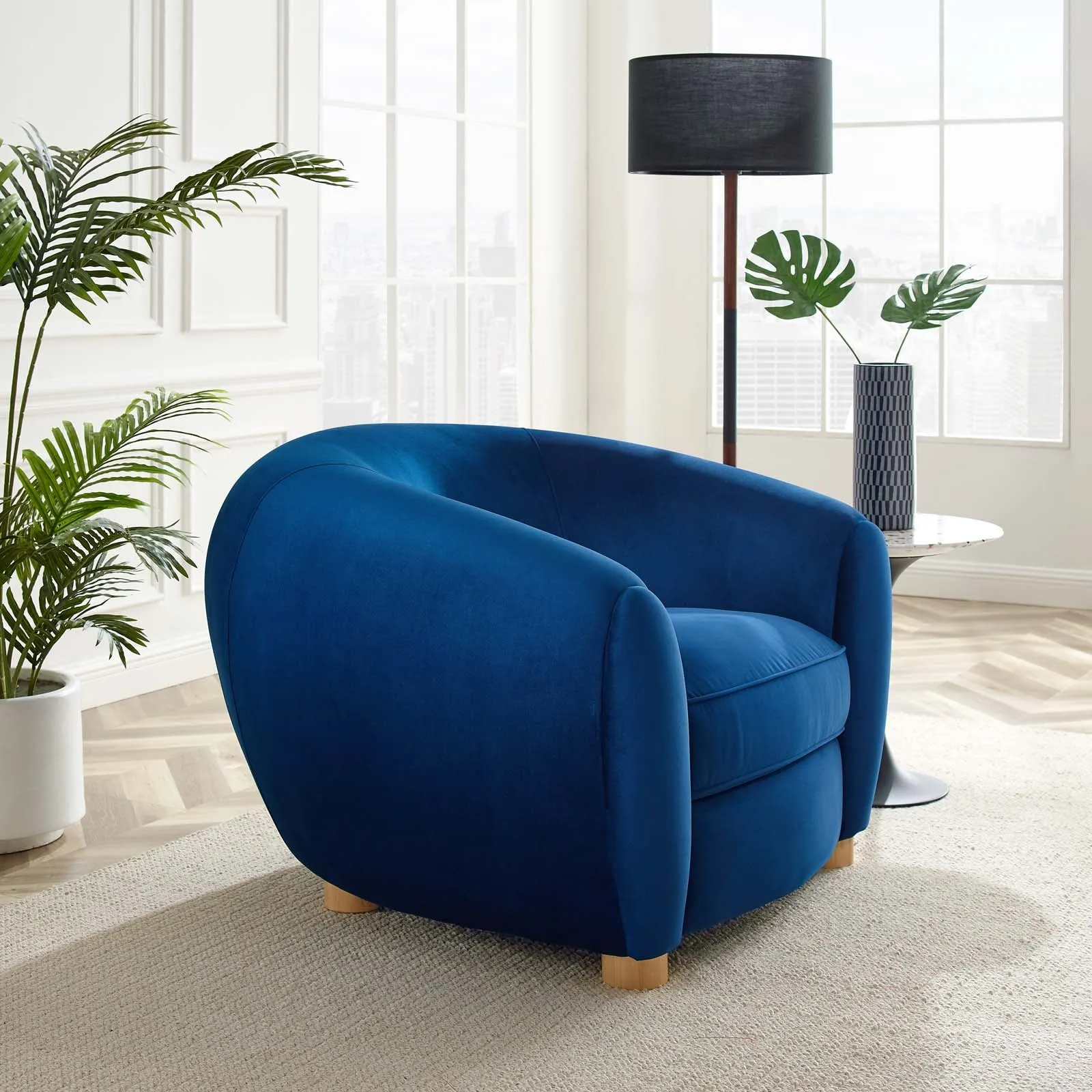 Abundant Performance Velvet Armchair by Modway