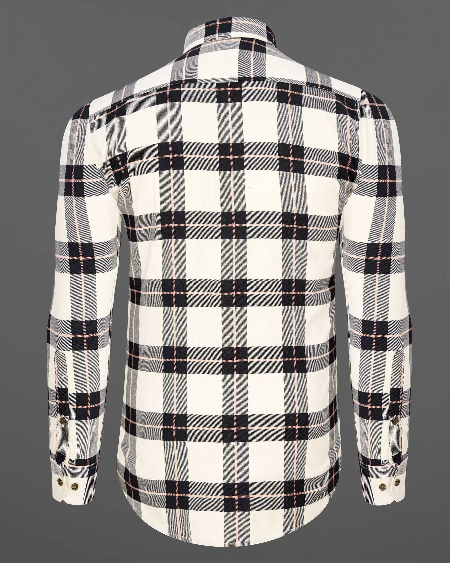 Albescent Twill Plaid Premium Cotton Shirt