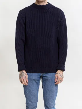 Andersen-Andersen, Navy Crewneck, Navy Blue