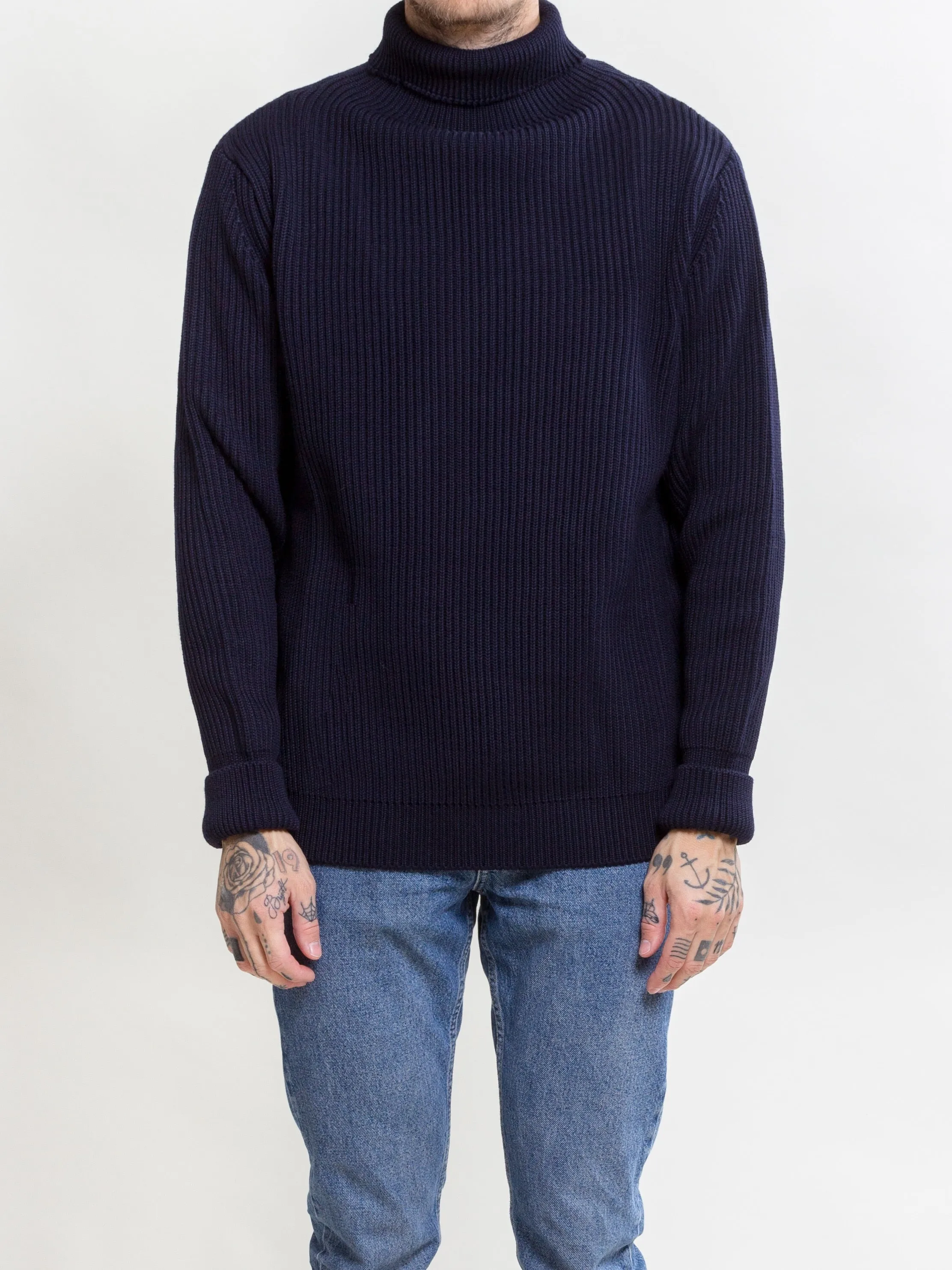 Andersen-Andersen, Navy Turtleneck, Navy Blue