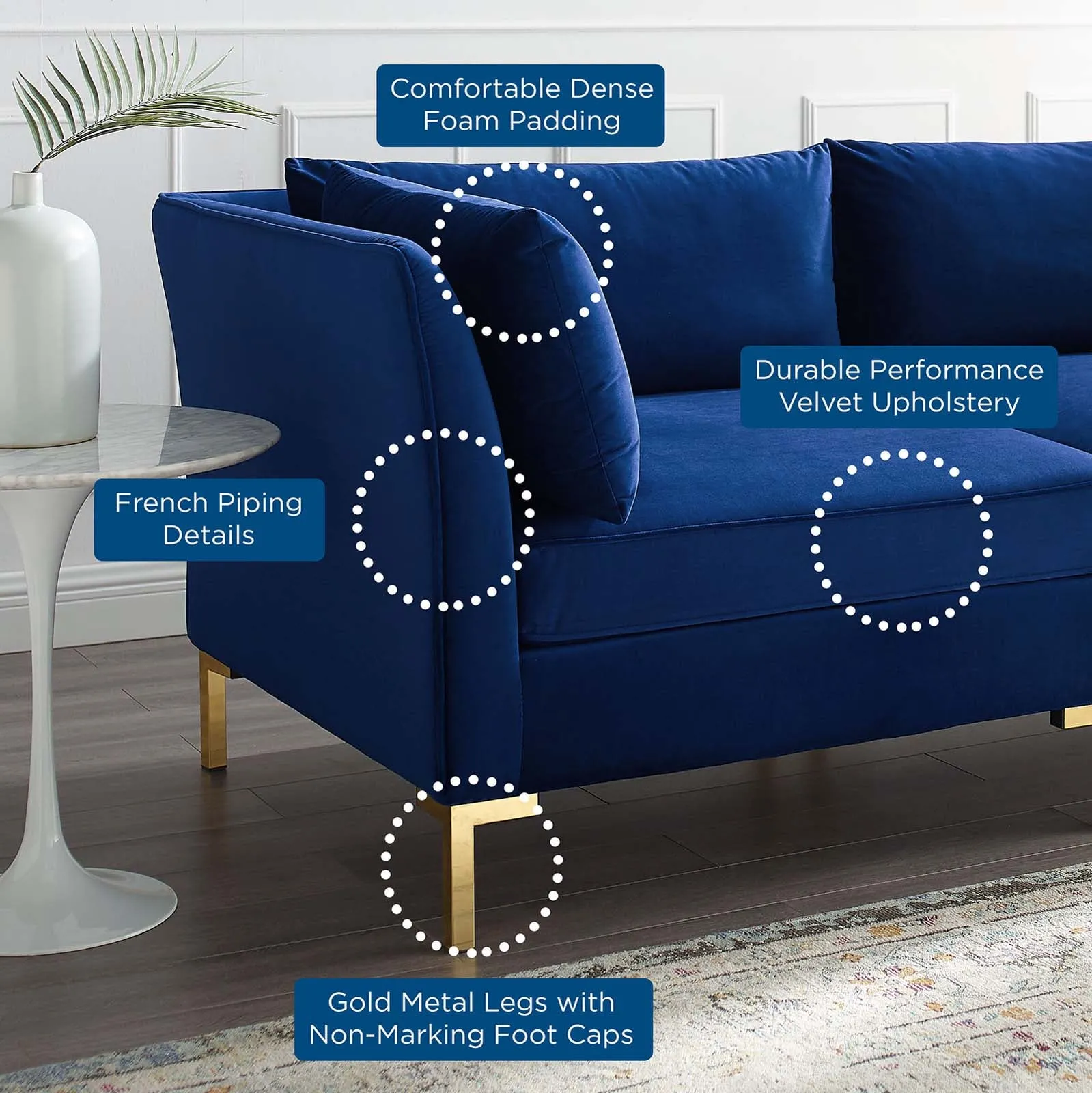 Ardent Performance Velvet Loveseat by Modway