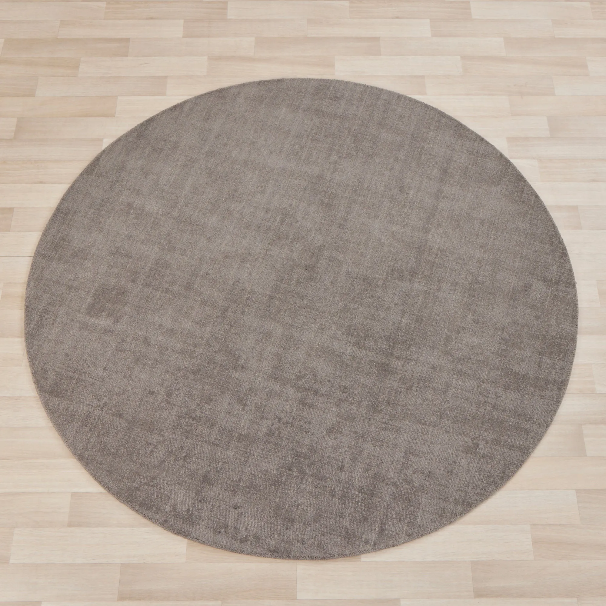 Axel Round Wool Rug - Steel Grey - 220cm