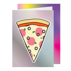 Big Puffy Pizza Greeting Card