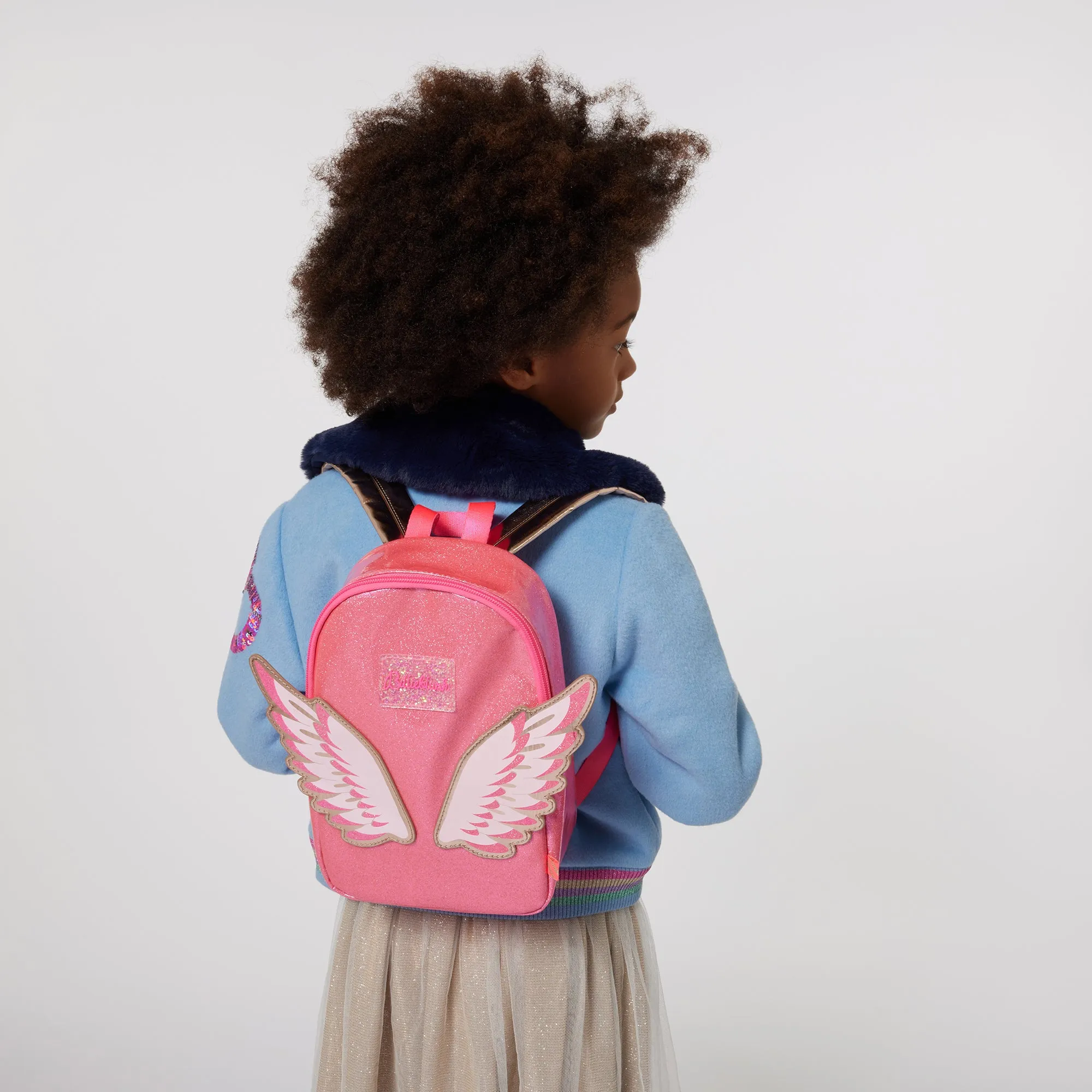 Billieblush Girls Pink Sparkle Wings Backpack