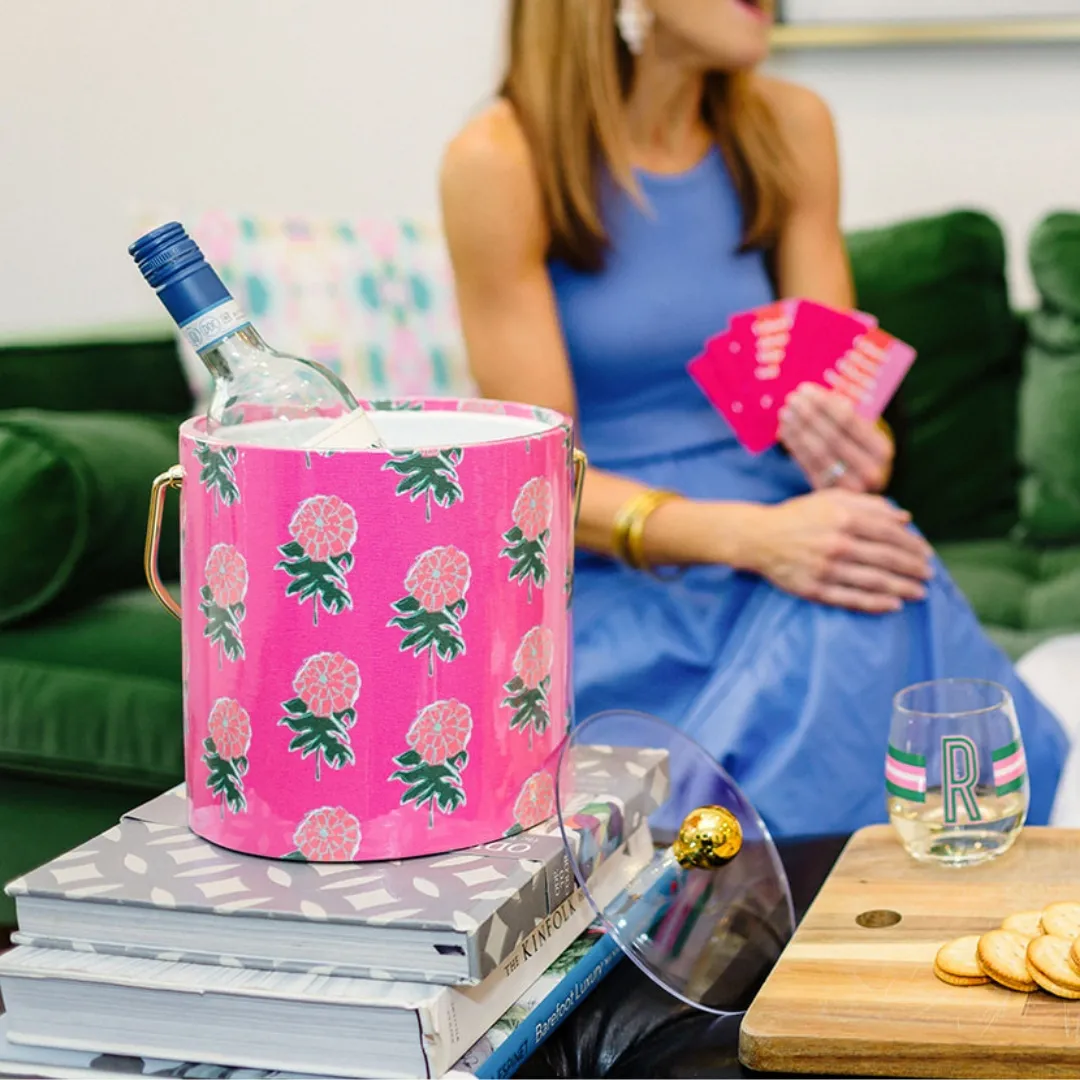 Block Print Ice Buckets - Betty Green