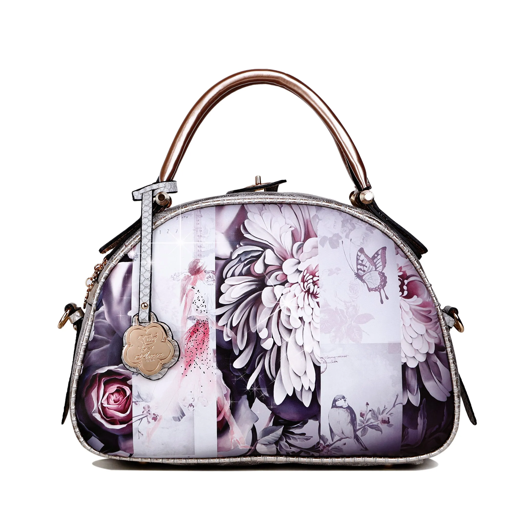 Blossomz Dome Top Handle Bag