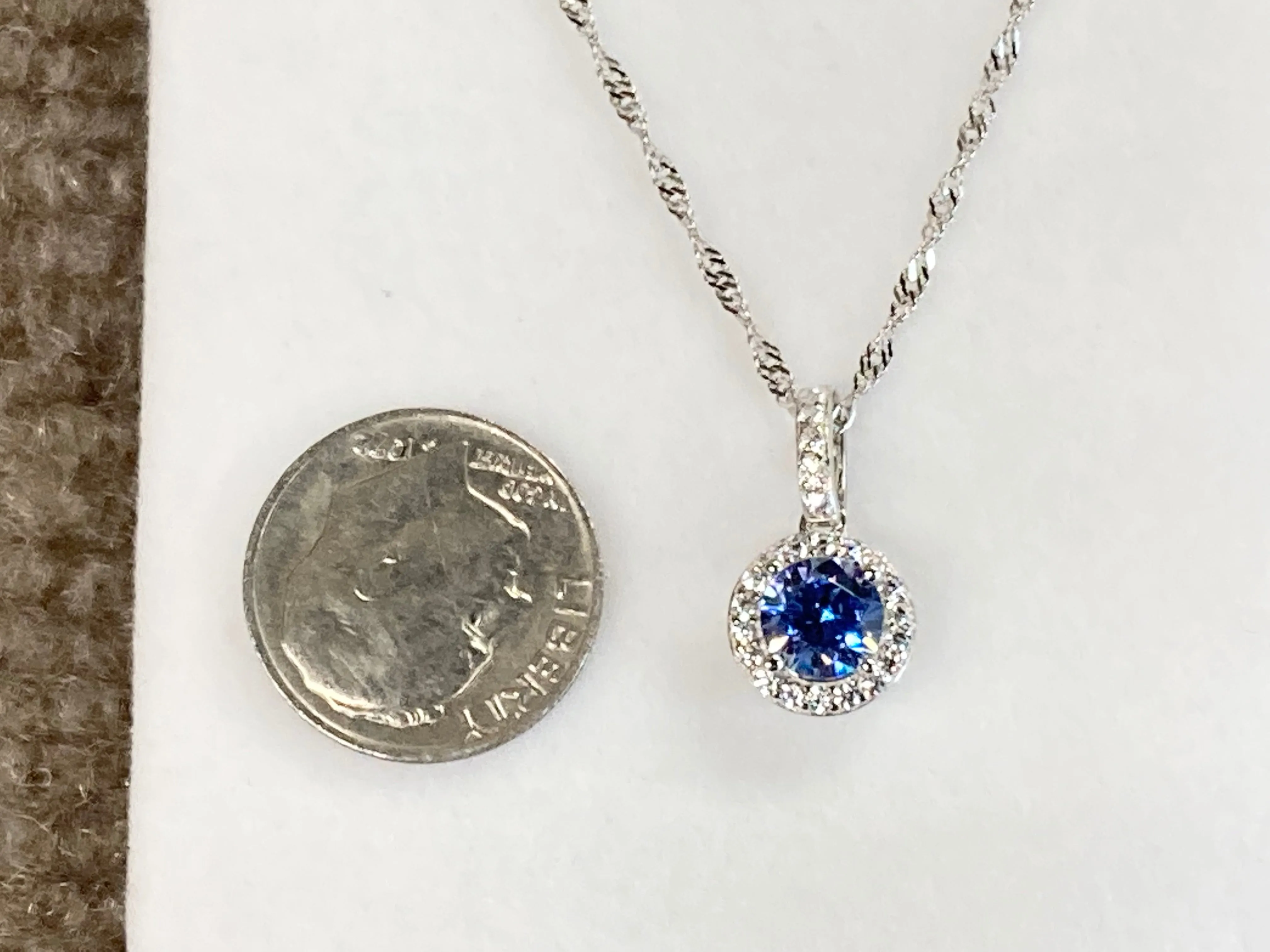 Blue Swarovski Zirconia Pendant