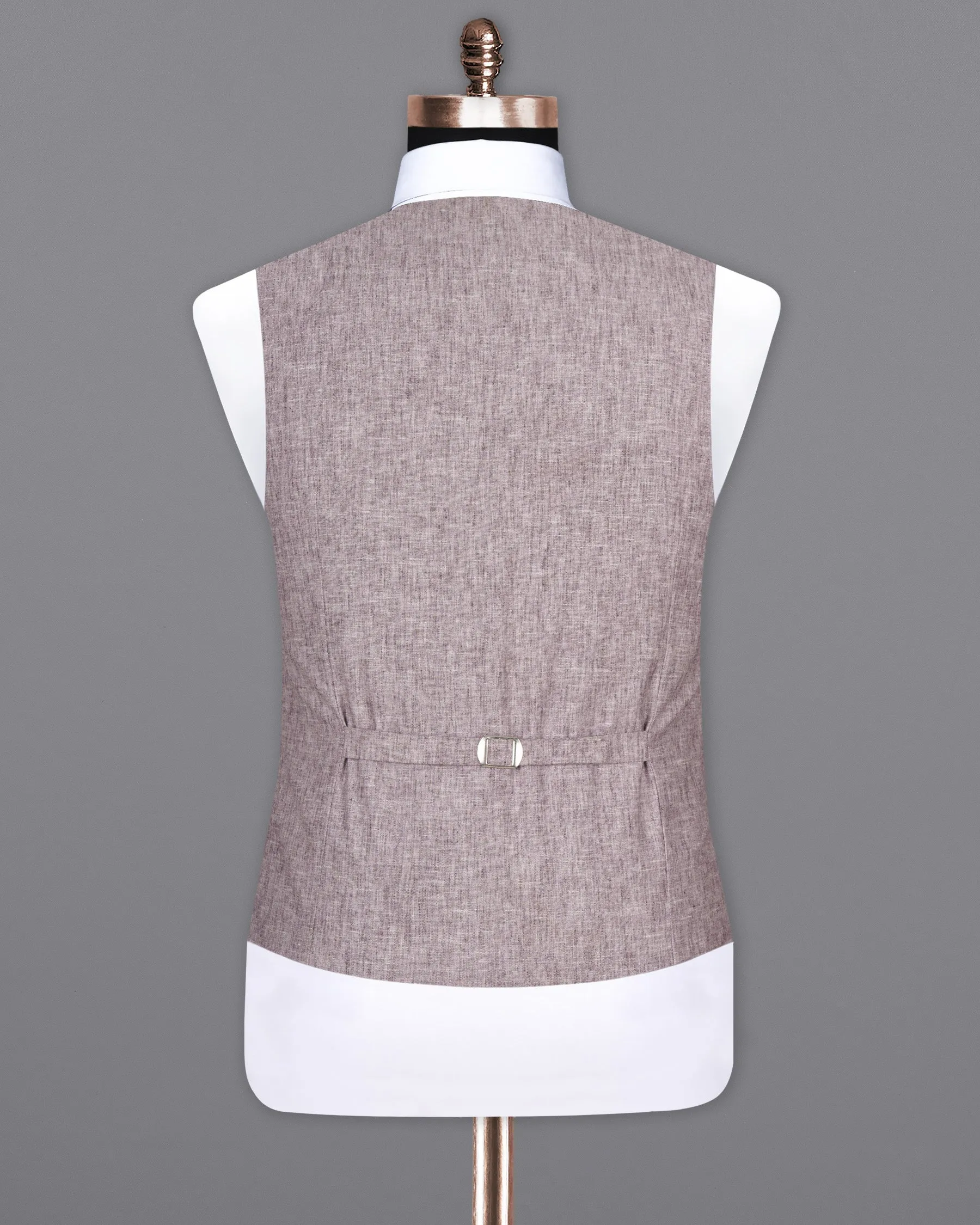 Bouquet Purple Luxurious Linen Waistcoat