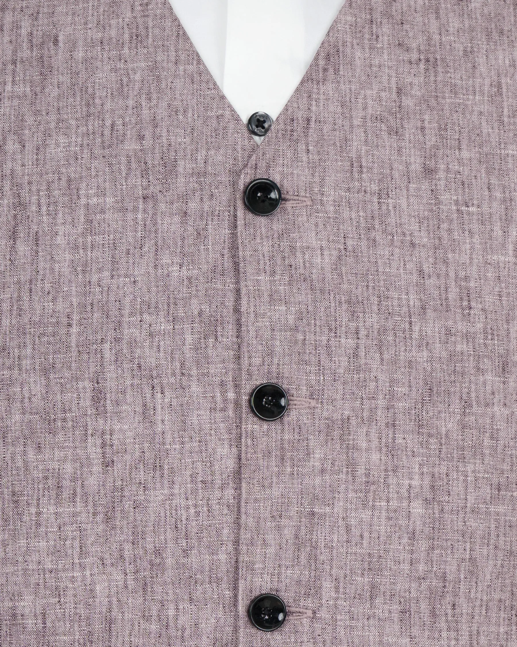 Bouquet Purple Luxurious Linen Waistcoat