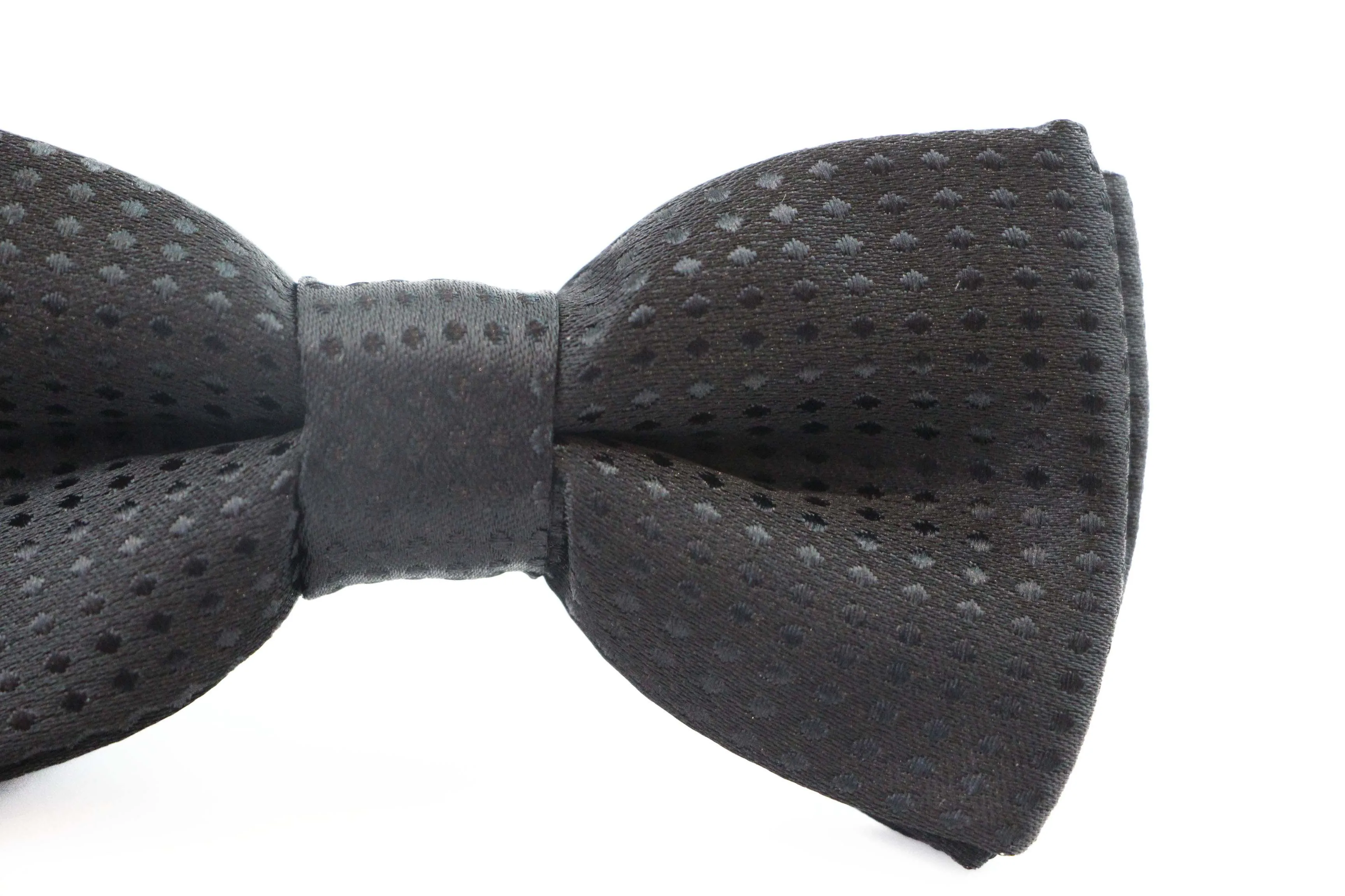 Boys Black Polka Dot Pattern Bow Tie