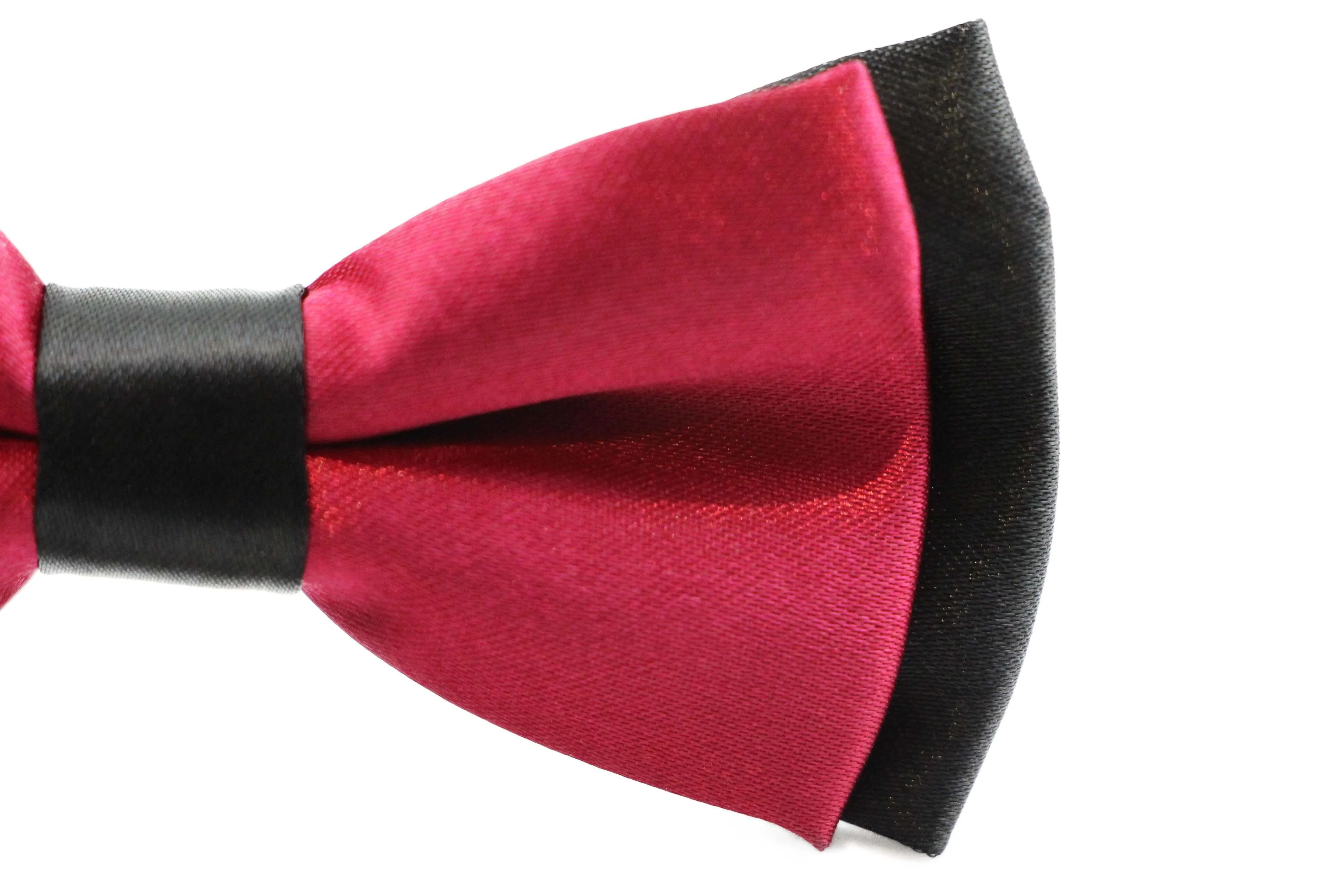 Boys Dark Red Two Tone Layer Bow Tie