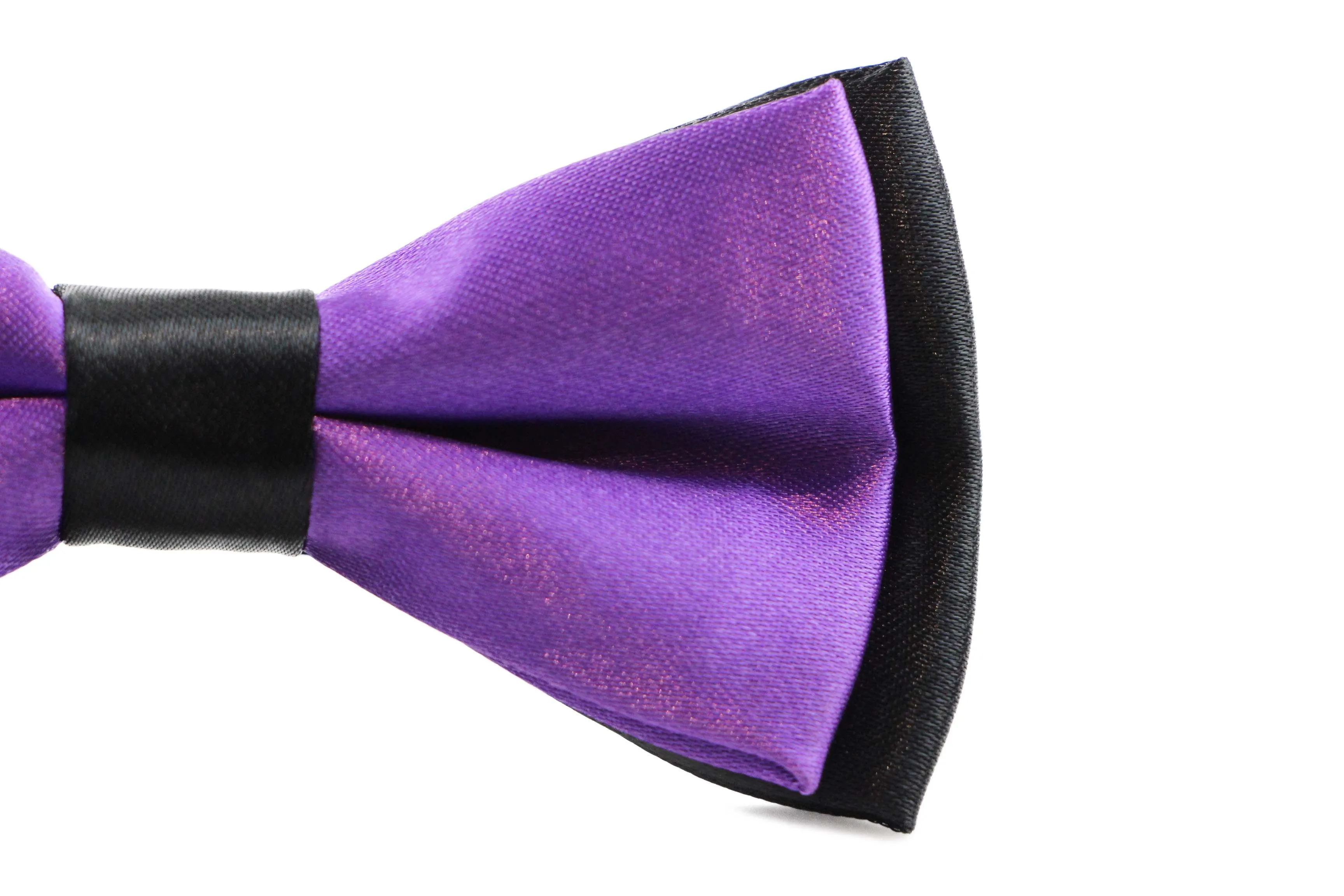 Boys Purple Two Tone Layer Bow Tie