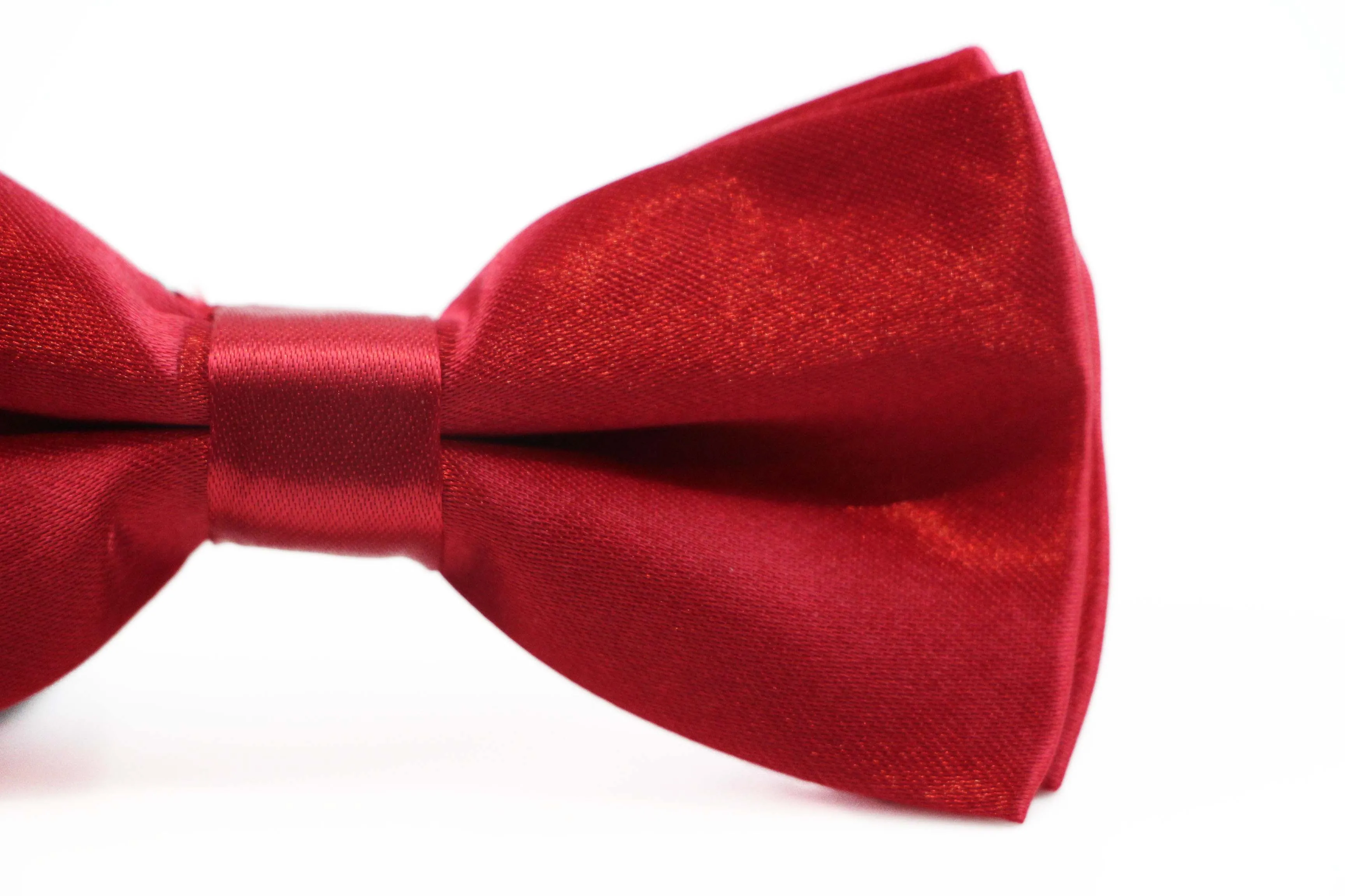 Boys Red Plain Bow Tie