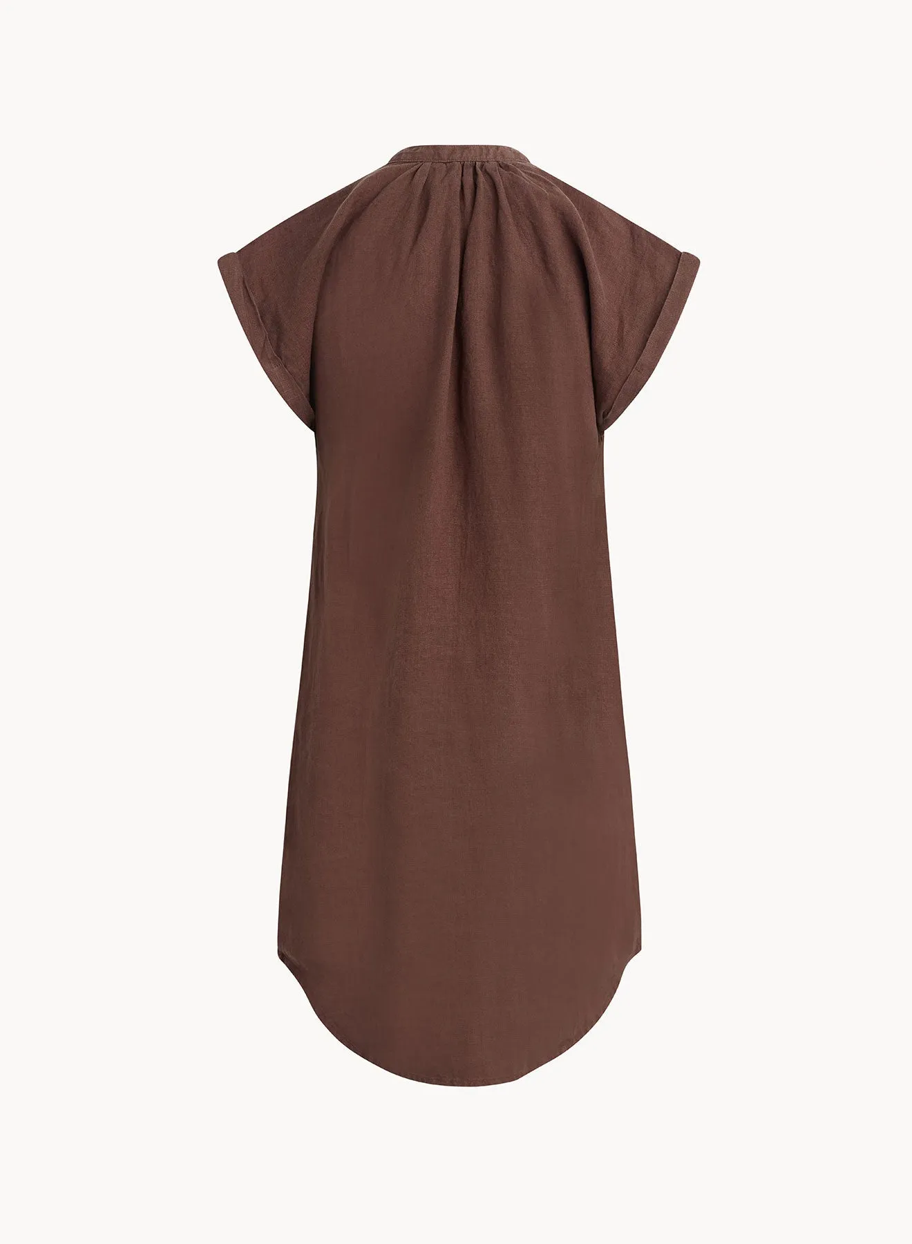 Cap Sleeve Henley Dress - Cocoa Cabana