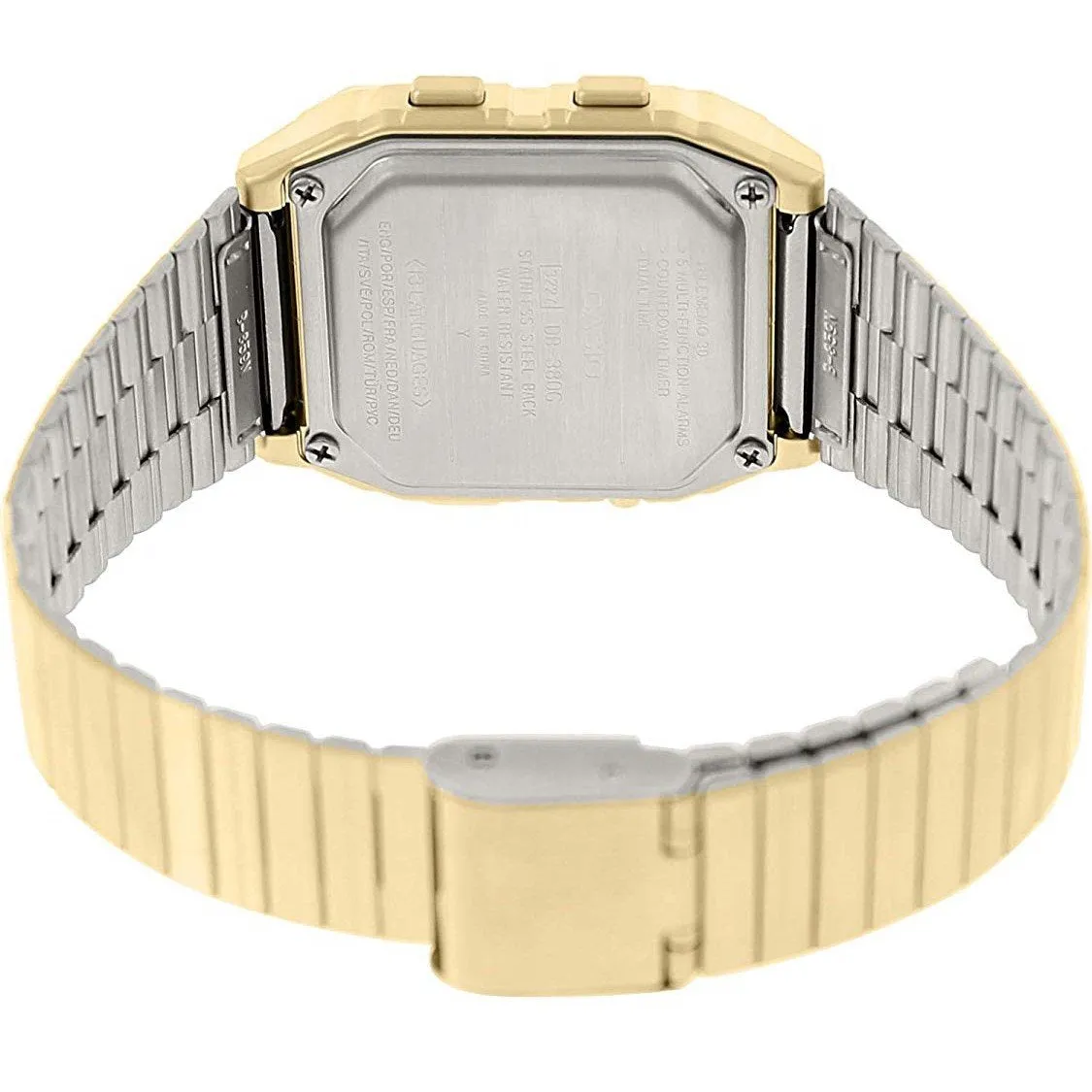 Casio Classic Gold Steel Digital Women's Watch - DB380G-1DF