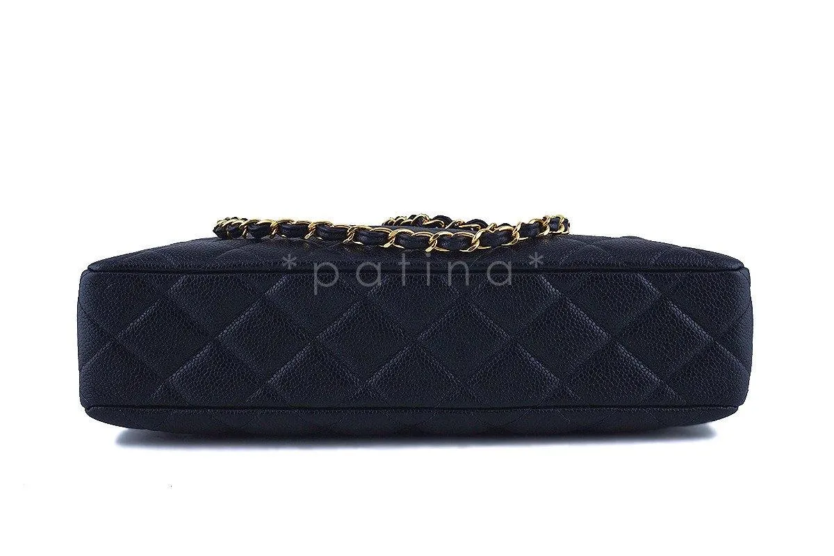 Chanel Black Caviar Classic Quilted Shopper Tote Bag