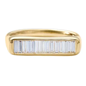 Channel Statement Ring with Baguette Cut Diamonds