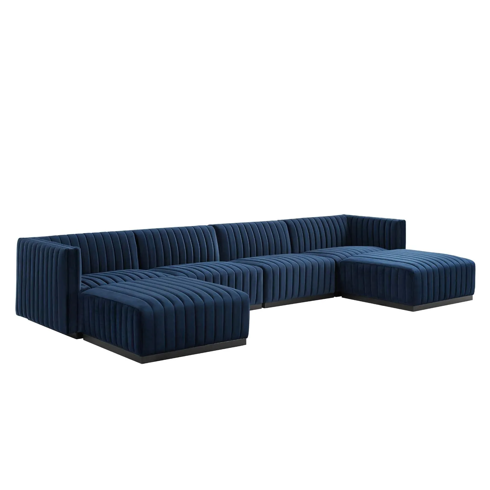 Conjure Channel Tufted Performance Velvet 6-Piece Sectional by Modway