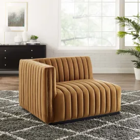 Conjure Channel Tufted Performance Velvet Left-Arm Chair by Modway