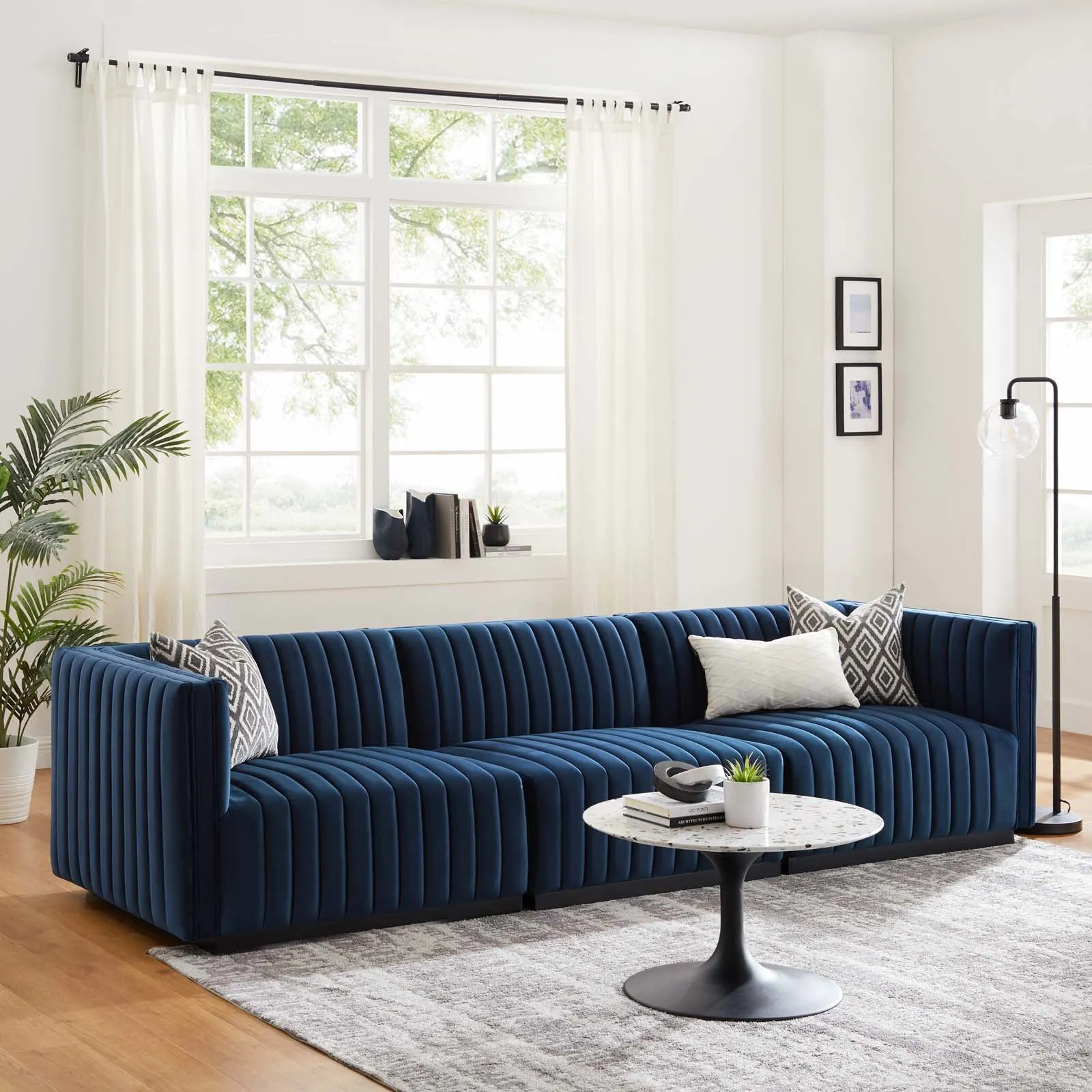 Conjure Channel Tufted Performance Velvet Sofa by Modway