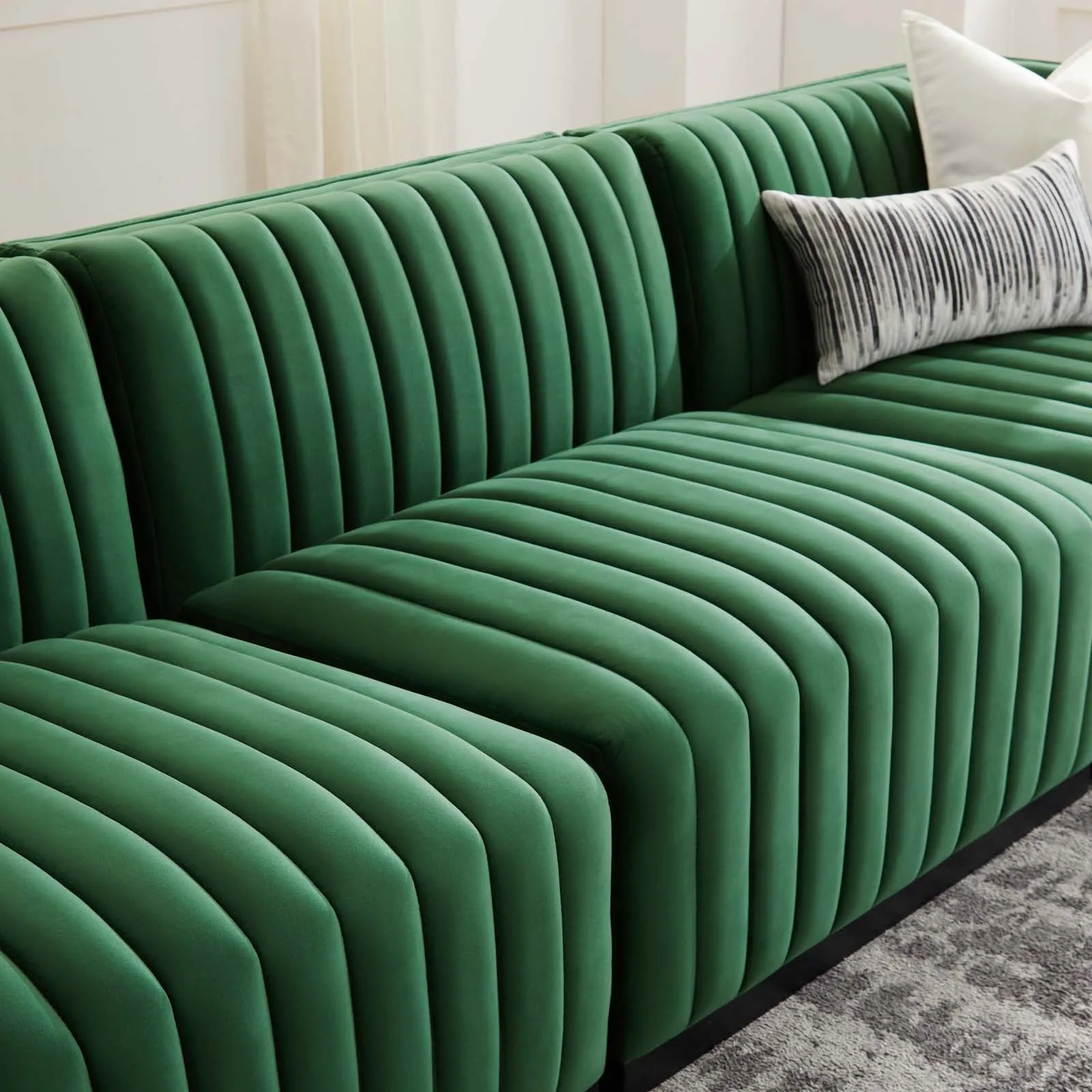 Conjure Channel Tufted Performance Velvet Sofa by Modway