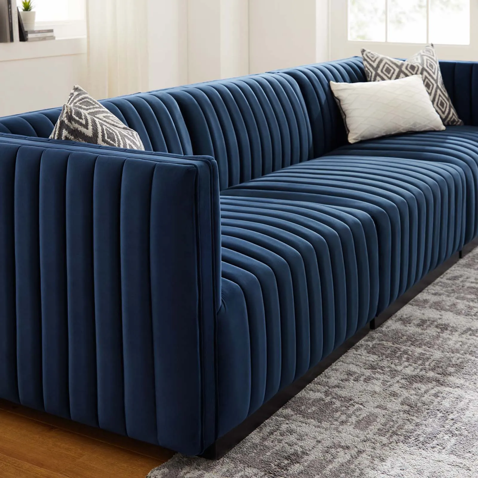 Conjure Channel Tufted Performance Velvet Sofa by Modway