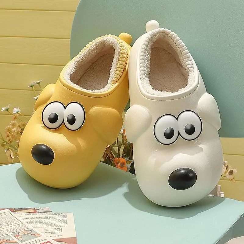 Cute Dog EVA Winter House Shoes - Unisex Fuzzy Slippers