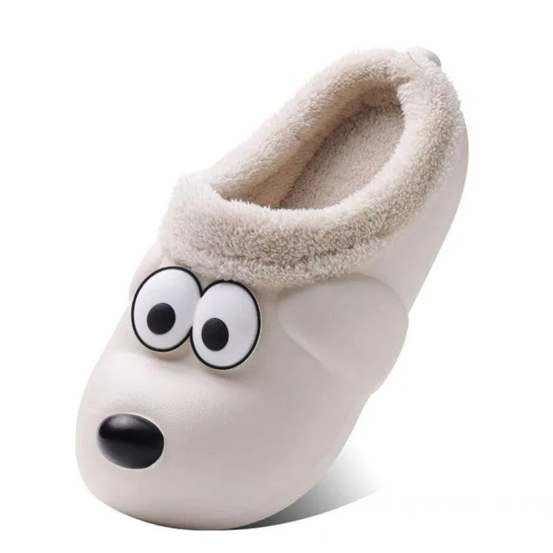 Cute Dog EVA Winter House Shoes - Unisex Fuzzy Slippers