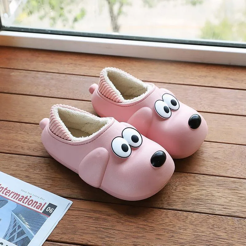 Cute Dog EVA Winter House Shoes - Unisex Fuzzy Slippers