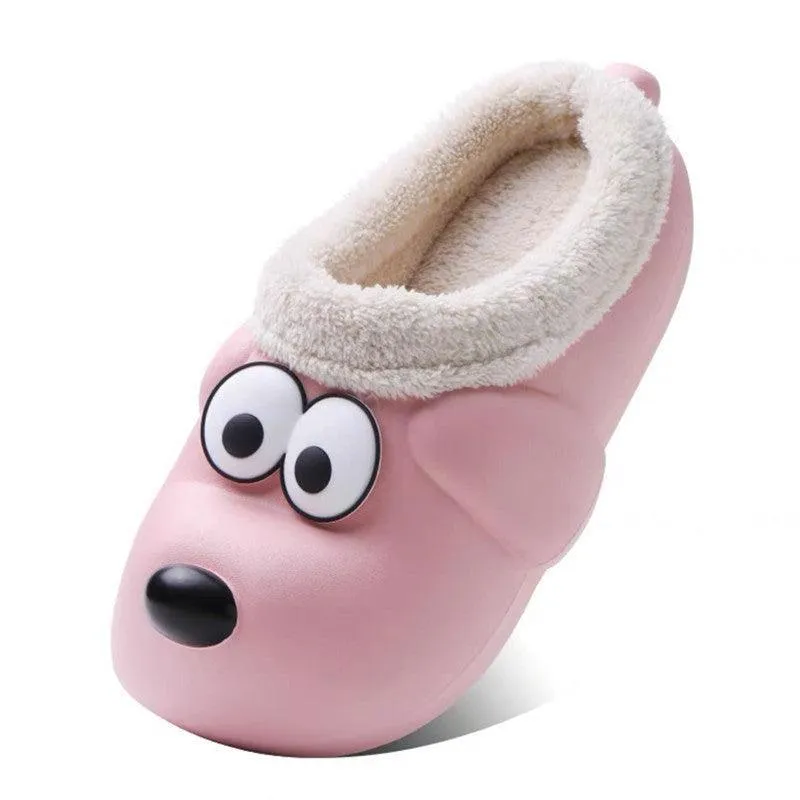 Cute Dog EVA Winter House Shoes - Unisex Fuzzy Slippers