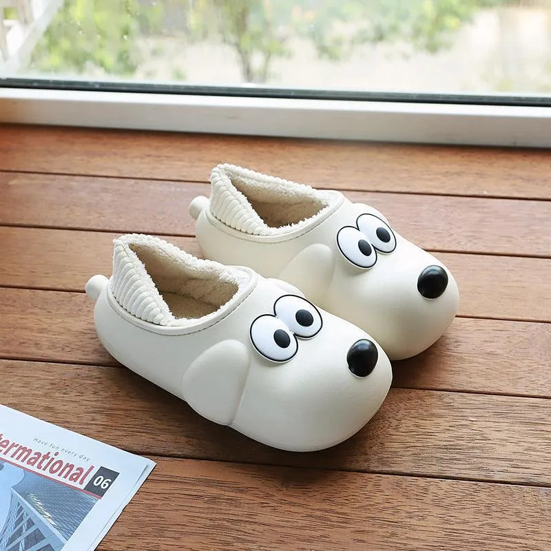 Cute Dog EVA Winter House Shoes - Unisex Fuzzy Slippers