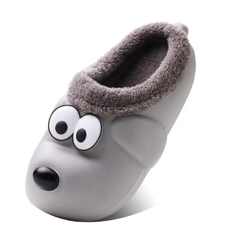 Cute Dog EVA Winter House Shoes - Unisex Fuzzy Slippers