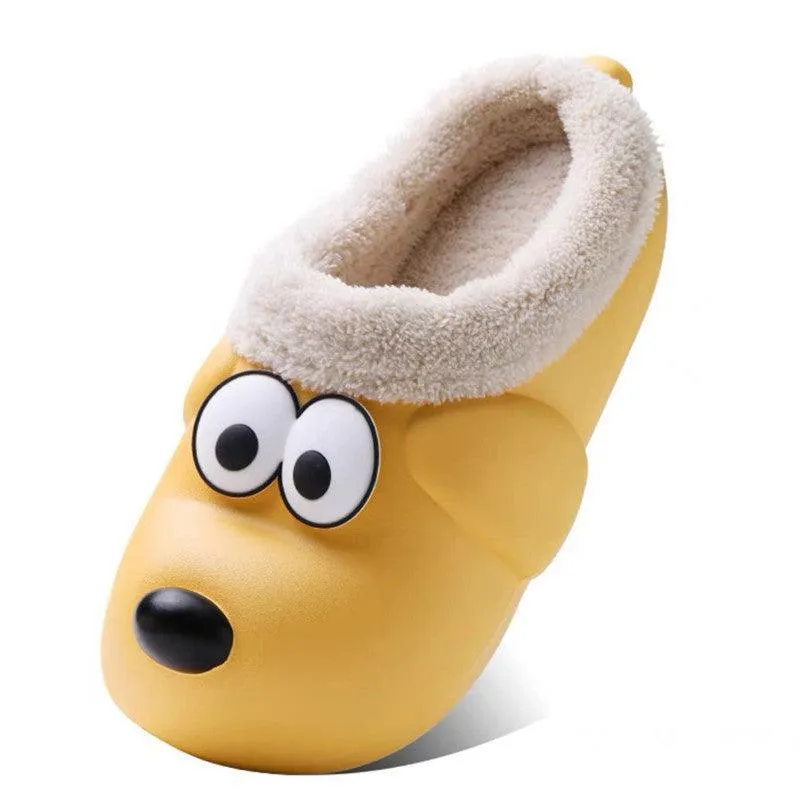 Cute Dog EVA Winter House Shoes - Unisex Fuzzy Slippers