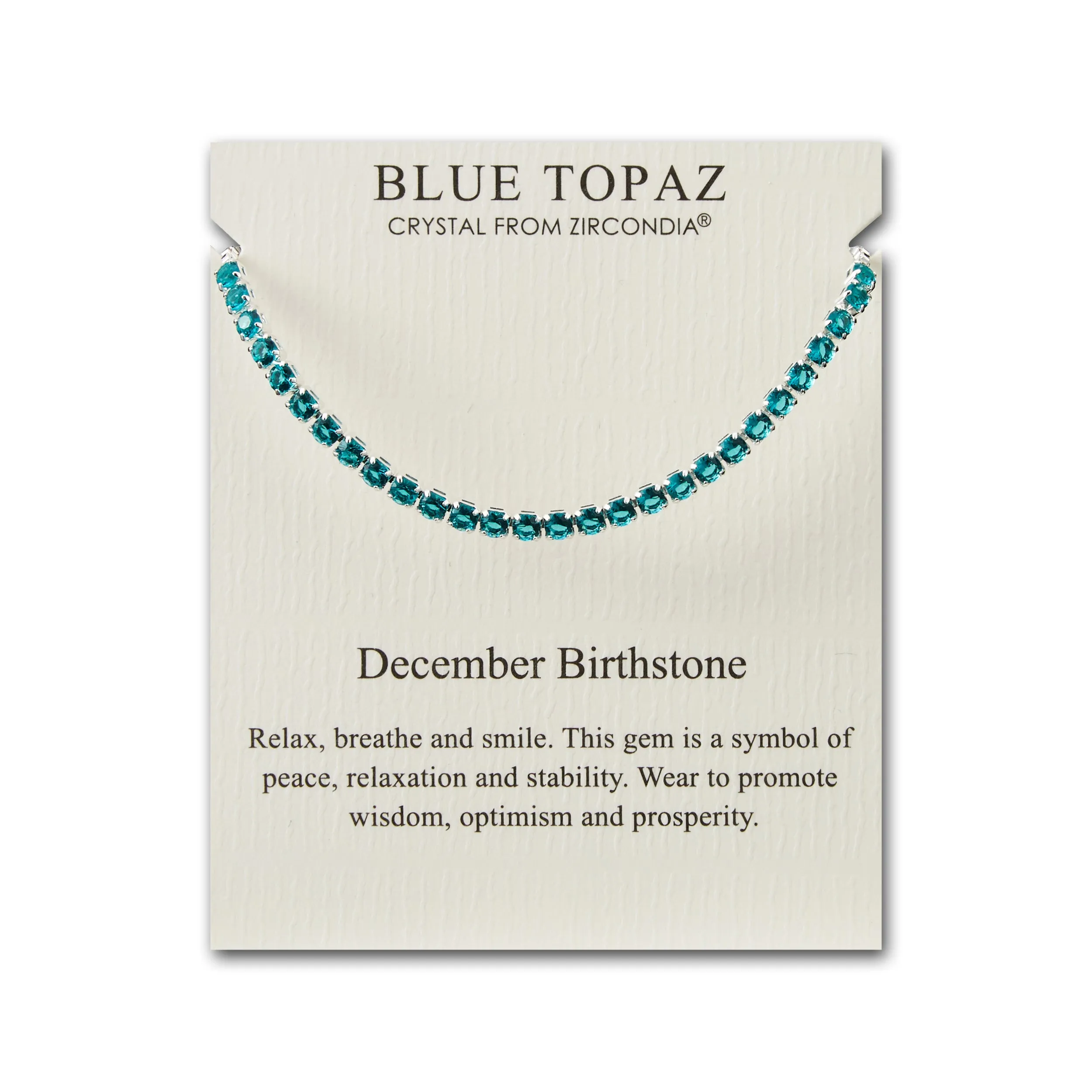 December Birthstone Friendship Bracelet with Blue Topaz Zircondia® Crystals