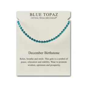 December Birthstone Friendship Bracelet with Blue Topaz Zircondia® Crystals