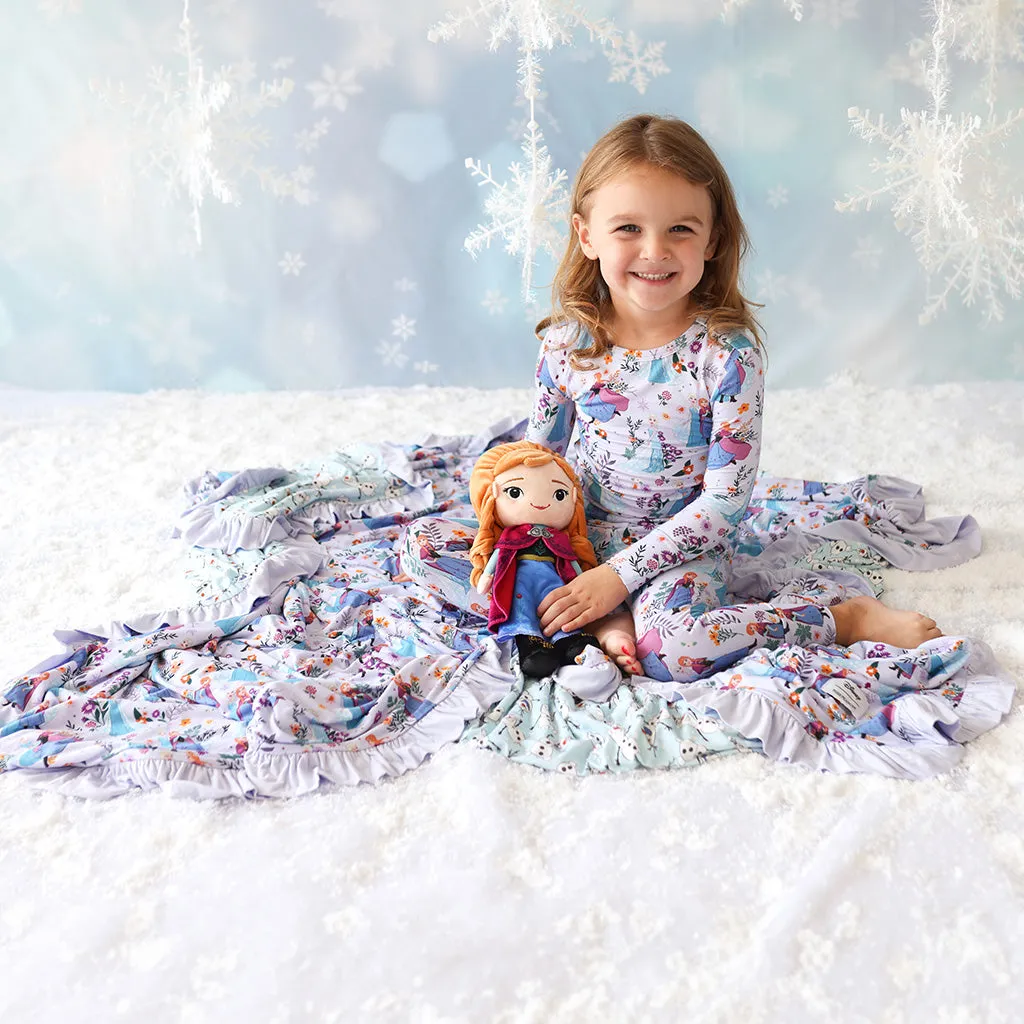 Disney Frozen Sisters & Olaf Ruffled Luxe Patoo® Blanket