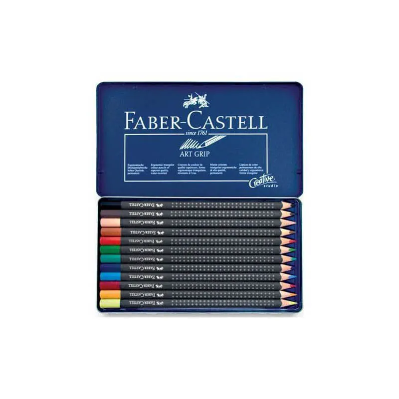 Faber-Castell Colour Pencil ART GRIP (Tin of 12)