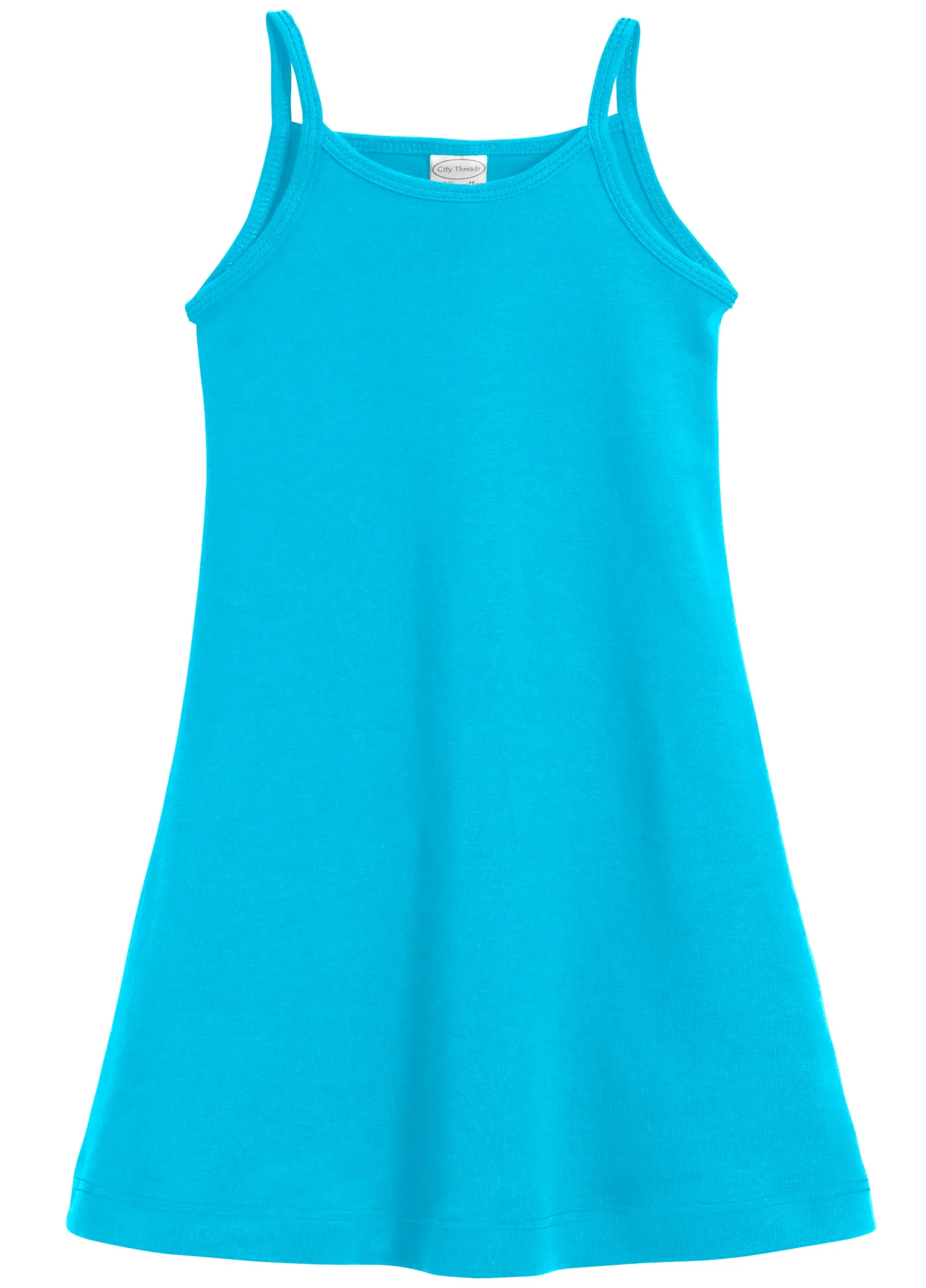 Girls Soft Cotton Camisole Dress  | Turquoise