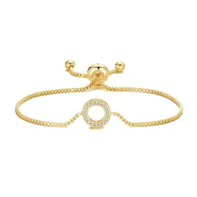 Gold Plated Circle of Life Friendship Bracelet Created with Zircondia® Crystals