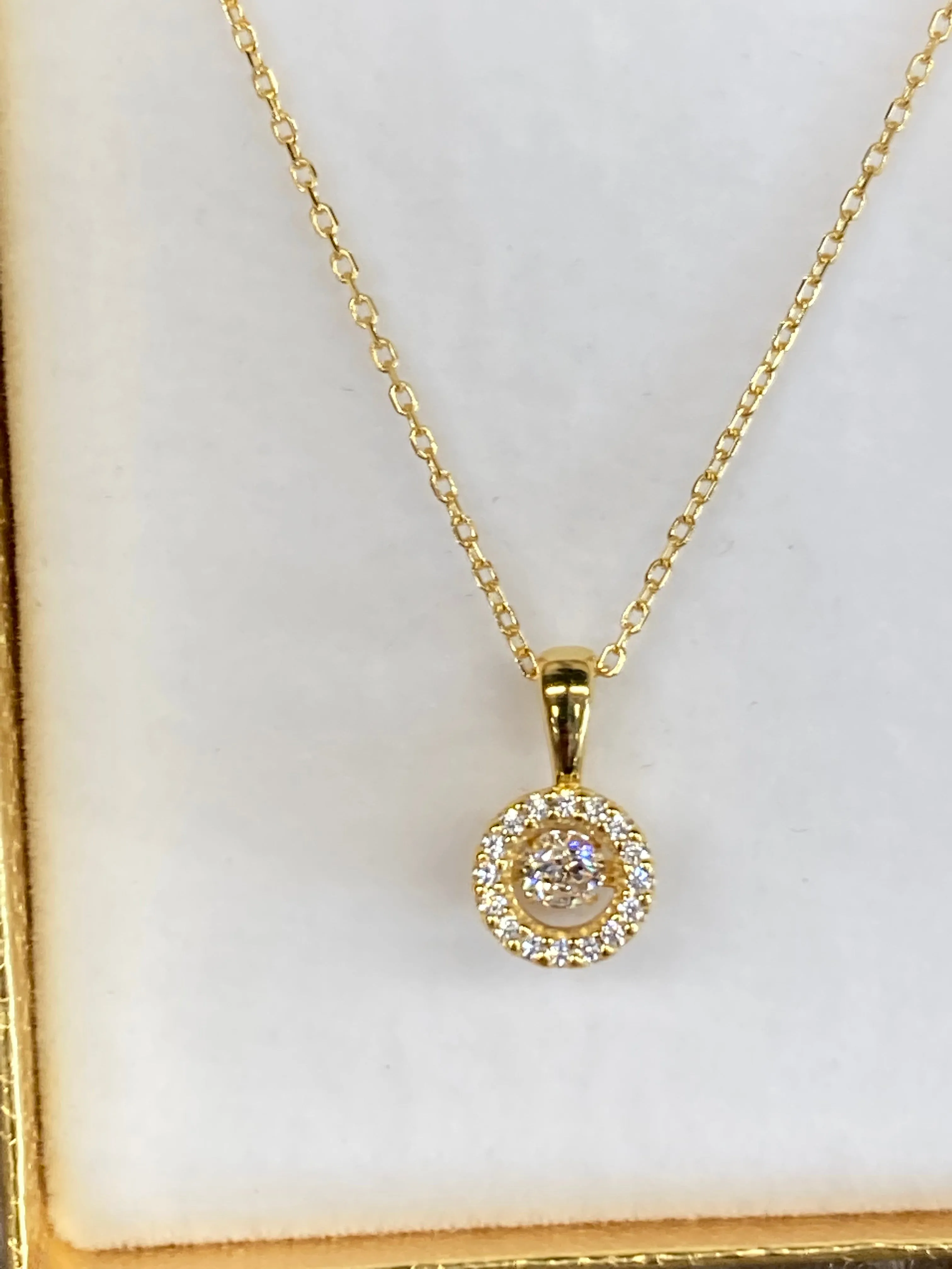 Gold Plated Swarovski Zirconia Adjustable Necklace