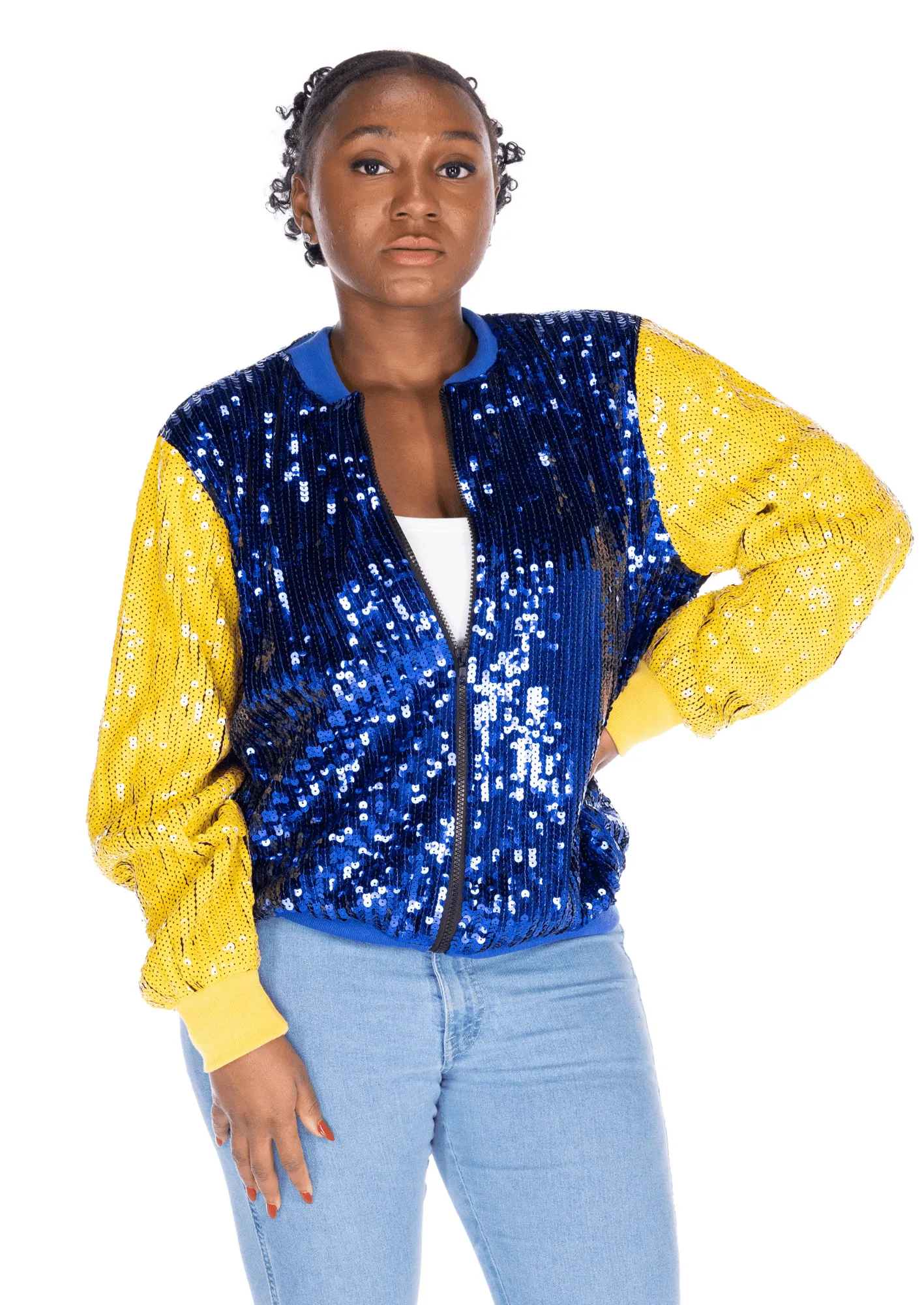 Golden State Basketball Sequin Jacket