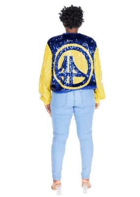 Golden State Basketball Sequin Jacket