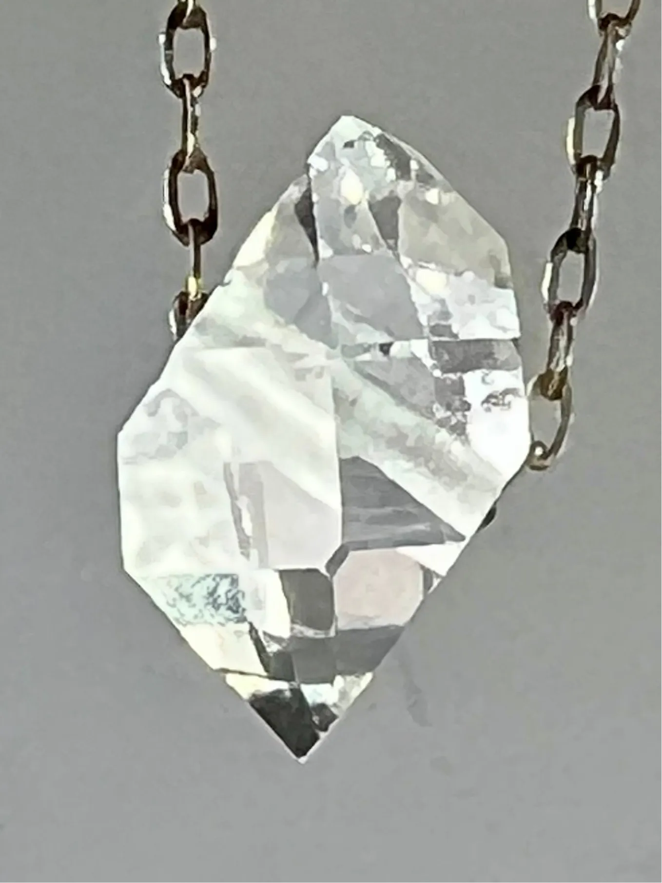 Herkimer Diamond Quartz Crystal Necklace