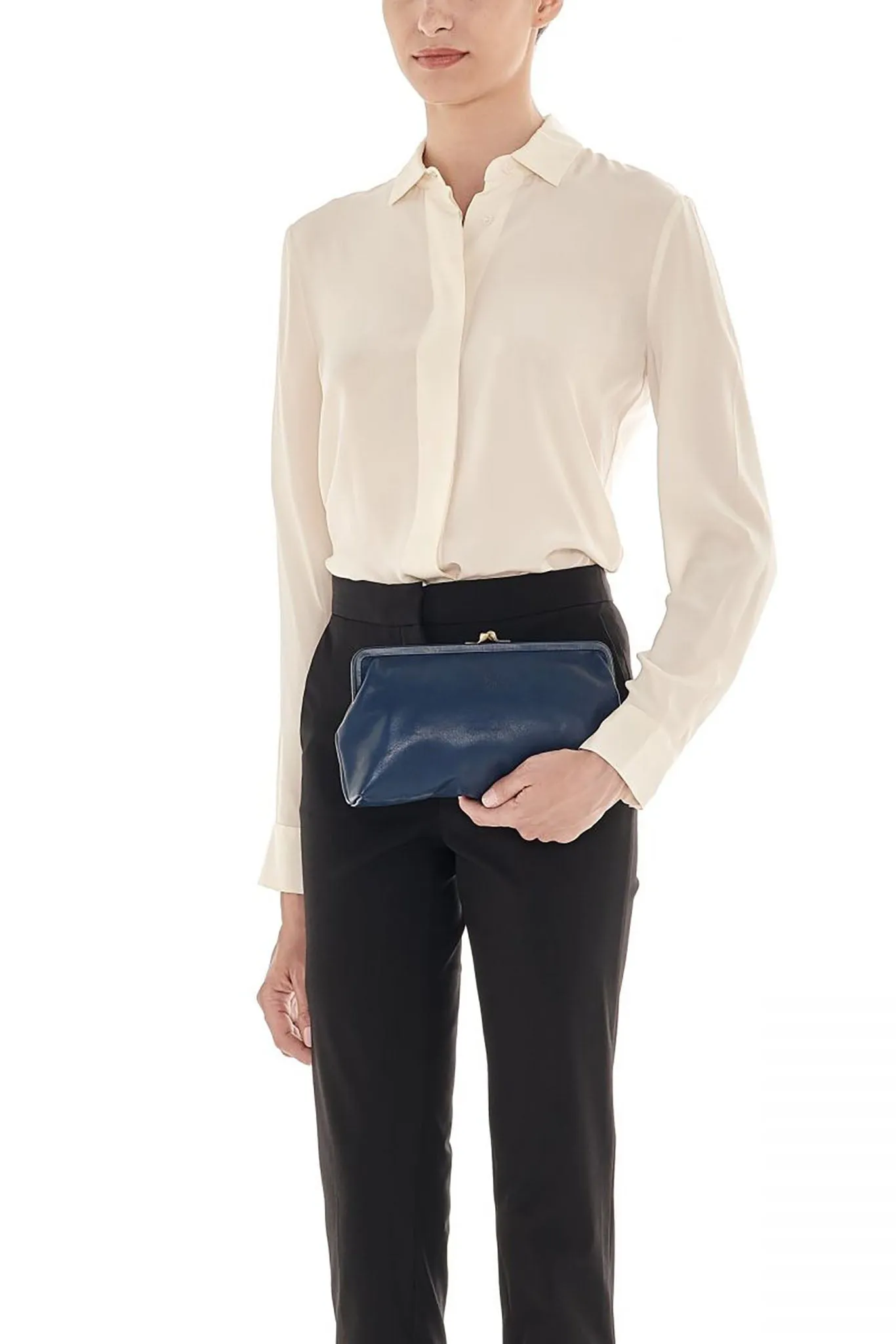 Il Bisonte Clutch - Dark Navy