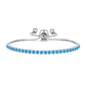 Light Blue Tennis Friendship Bracelet Created with Zircondia® Crystals